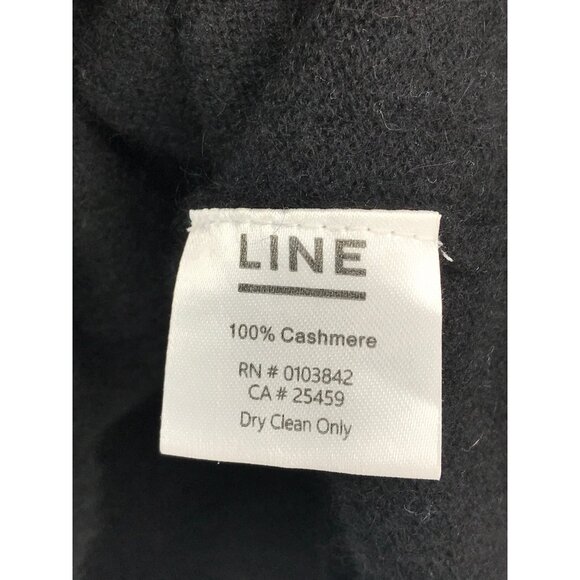 LINE Cold Shoulder Cashmere Black Sweater Size Small - Picture 5 of 6